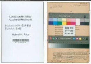 Entnazifizierung Fritz Hofmann , geb. 20.06.1905 (Justizinspektor)