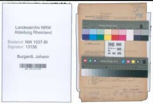 Entnazifizierung Johann Burgardt , geb. 05.10.1894 (Haendler)