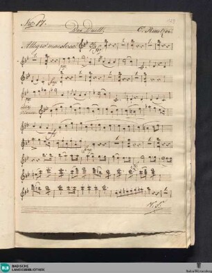 ?Das Duell?. Excerpts - Don Mus.Ms.S.B.7 Nr.17 : orch; KWV deest