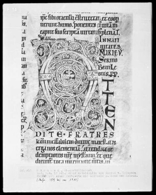 Liber matutinalis des Konrad von Scheyern — Initiale A(ttendite), Folio 330recto
