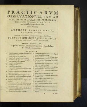 [Practicarvm Observationvm, Liber Primus]