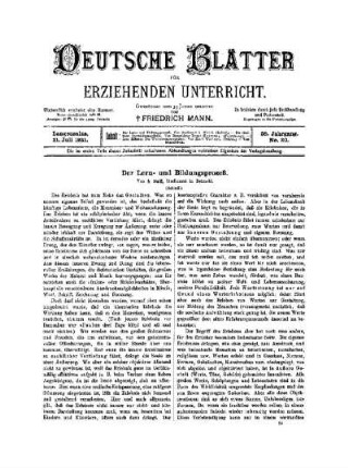 Der Lern- und Bildungsprozeß : (Schluß)