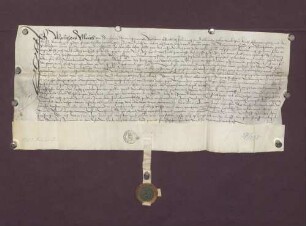 Verkaufsbrief des Ulrich Walther von Sinzheim an Graf Wilhelm zu Eberstein über 1 Stück Weinreben daselbst vor dem Berg um 31 fl.