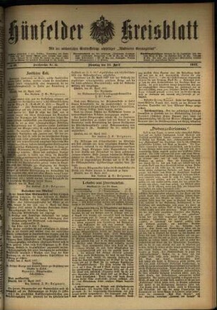 Ausgabe vom Dienstag, den 24. April 1917.