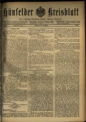 Ausgabe vom Dienstag, den 24. April 1917.