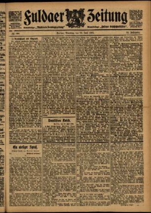 Ausgabe vom Dienstag, den 18. Juli 1905.