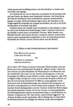 3. Défense sociale (Gesellschaftsschutz) von links überholt