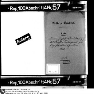 Die vom Hochstift Osnabrück wegen des Reichskontingents zu bezahlenden Gelder