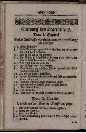 Entwurff des Tractätleins.