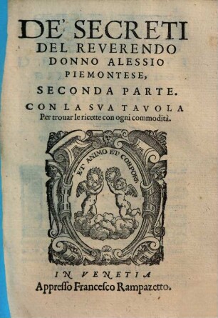 De' Secreti Del Reverendo Donno Alessio Piemontese, 2
