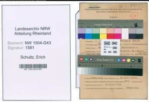 Entnazifizierung Erich Schultz , geb. 05.07.1905 ()