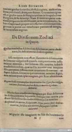 De Divisionem Zodiaci inspecie.
