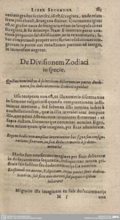 De Divisionem Zodiaci inspecie.