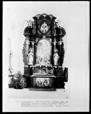 Die heilige Familie mit dem heiligen Laurentius und Johannes Nepomuk