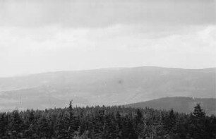 Das Künische Gebirge : Blick vom Zwecheck (1333 m) nach Westen über das Künische Gebirge an der Grenze zwischen Bayern und Böhmen
