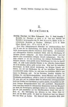 608-611 [Rezension] Kautzsch, Emil, Biblische Theologie des Alten Testaments
