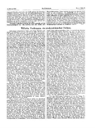 Wilhelm Fredemann, ein niedersächsischer Dichter