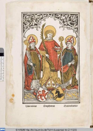 Die Passauer Schutzheiligen Valentinus, Stephanus und Maximilianus