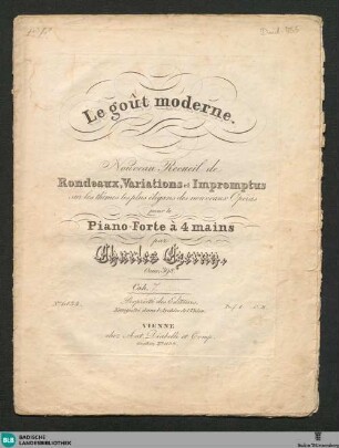 7: Variationen über C.M. v. Weber’s letzten musikalischen Gedanken. Das Herzeleid