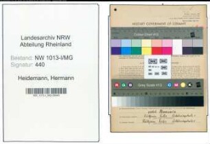 Entnazifizierung Hermann Heidemann , geb. 05.04.1899 (Postschaffner)