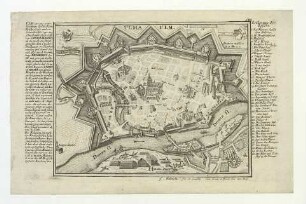 Ulm aus der Vogelschau. 1702