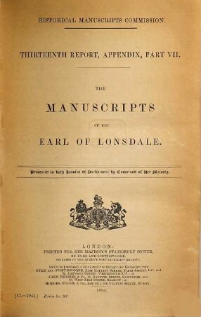Report. 13. 1892 (1893), Appendix part 7