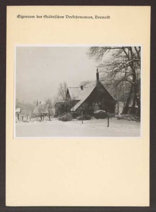 Haus in Hiddesen im Winter. Detmold