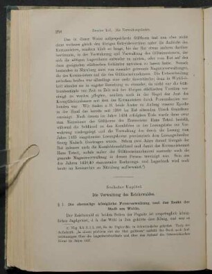 Sechstes Kapitel. Die Verwaltung des Reichswaldes.