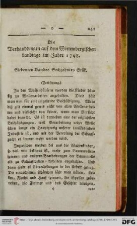 Siebenten Bandes Sechszehntes Stuek.
