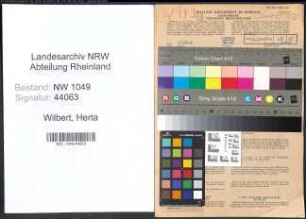 Entnazifizierung Herta Wilbert , geb. 07.07.1908 (Lehrerin)
