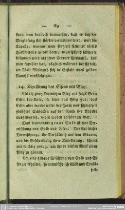 14. Kapellirung des Eisens mit Bley