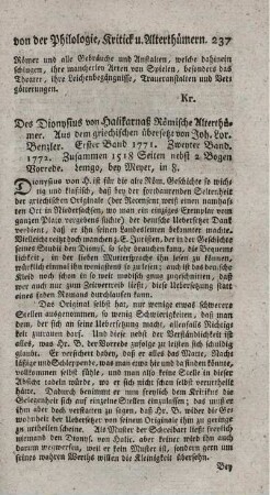 Römische Alterthümer. Bd.1.2.