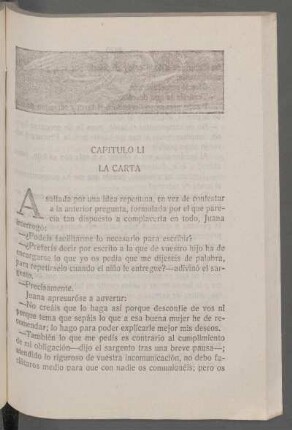 Capítulo LI - La carta