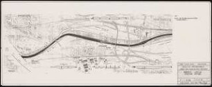 Südschleuse, Mainz-Kostheim Schinkelwettbewerb 1987: Übersichtslageplan: Staustufe Kostheim 1:10000