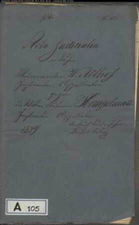 Althof, F., Maurermeister gegen Kaufmann Hempelmanns Witwe