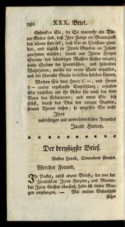Der dreyßigste Brief