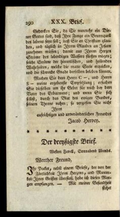 Der dreyßigste Brief