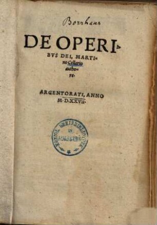 De operibus Dei