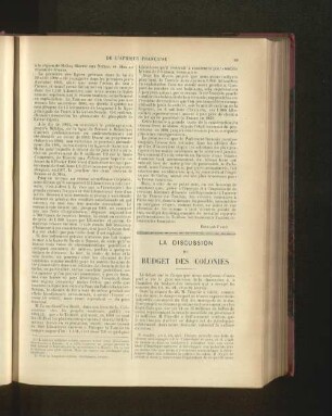 La Discussion Du Budget Des Colonies.