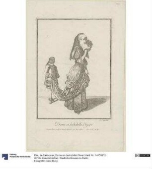 Dame en deshabillé d'hiver