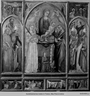 Polyptychon mit der mystischen Vermählung der Heiligen Katharina und Heiligen