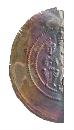 Münze, Brakteat (Hälbling), Anfang 13. Jh.