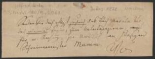 Brief an B. Schott's Söhne : 03.1828