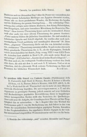 545-547 [Rezension] Cassuto, Umberto, La questione della Genesi
