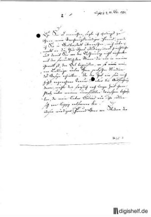 2: Brief von Julie Clodius an Johann Wilhelm Ludwig Gleim