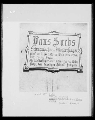 Erinnerungstafel an Hans Sachs
