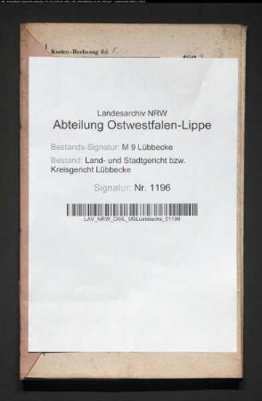 Erblasser: Spreen, Johann Friedrich Wilhelm; Erblasser: Spreen, Marie Louise, geb. Halwe: