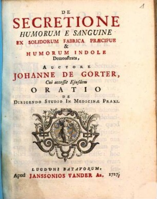 De secretione humorum e sanguine