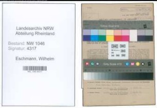 Entnazifizierung Wilhelm Eschmann , geb. 12.09.1894 (Landwirt)
