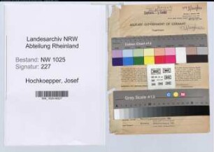 Entnazifizierung Josef Hochkoepper , geb. 14.04.1898 (Gastwirt)